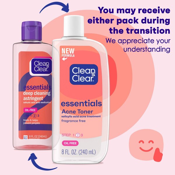 Clean & Clear Essentials Deep Cleaning Astringent, 8 OZ