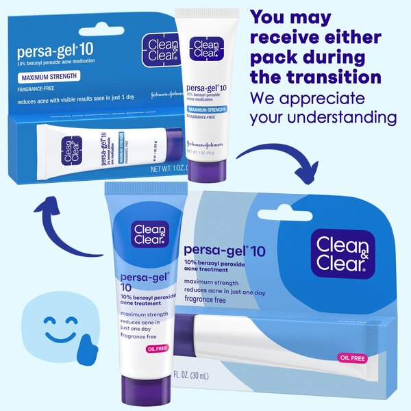 Clean & Clear Persa-Gel 10 Acne Medication, 1 OZ