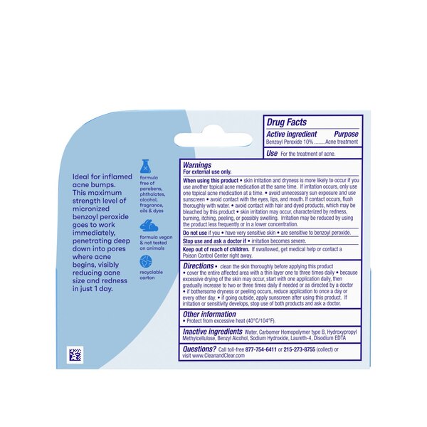 Clean & Clear Persa-Gel 10 Acne Medication, 1 OZ