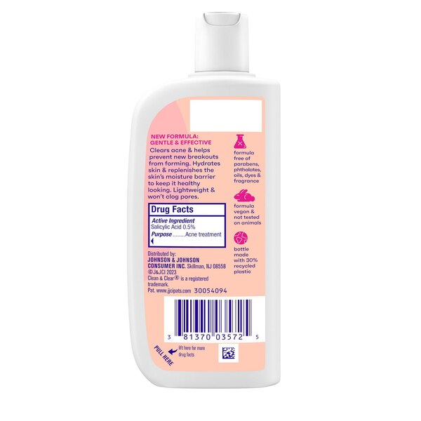 Clean & Clear Essentials Dual Action Acne Facial Moisturizer, 4 OZ
