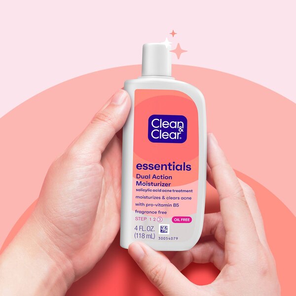Clean & Clear Essentials Dual Action Acne Facial Moisturizer, 4 OZ