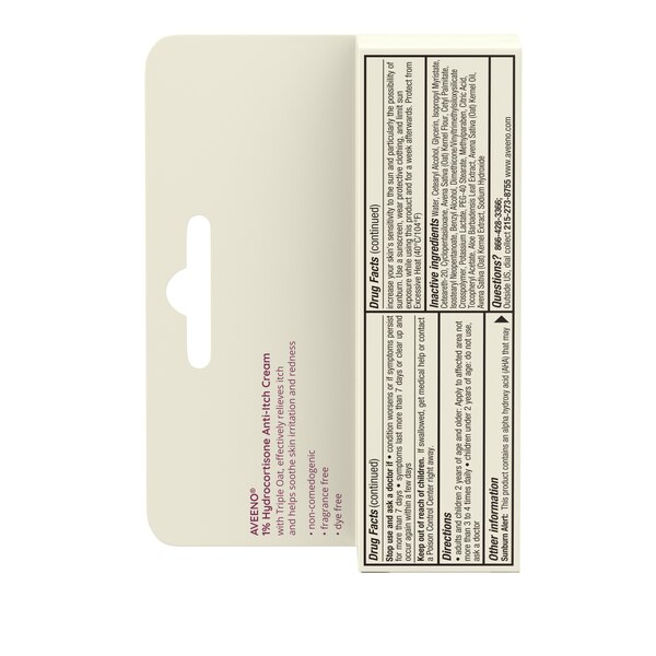 Aveeno 1% Hydrocortisone Anti-Itch Cream, 1 OZ