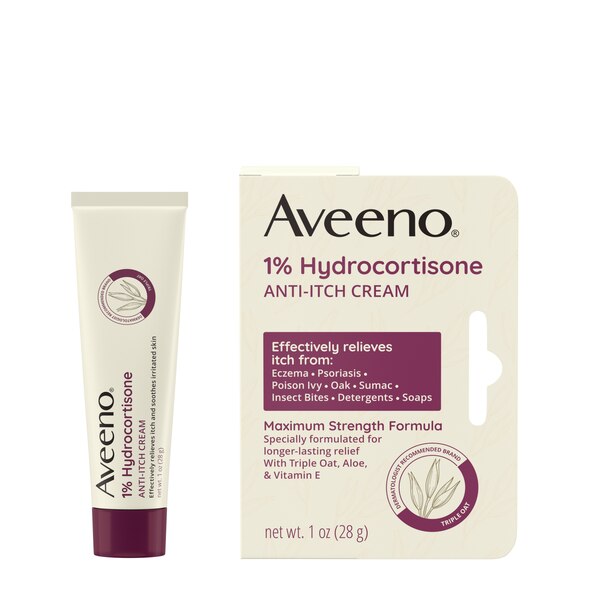 Aveeno 1% Hydrocortisone Anti-Itch Cream, 1 OZ