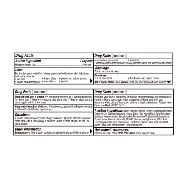 Aveeno 1% Hydrocortisone Anti-Itch Cream, 1 OZ