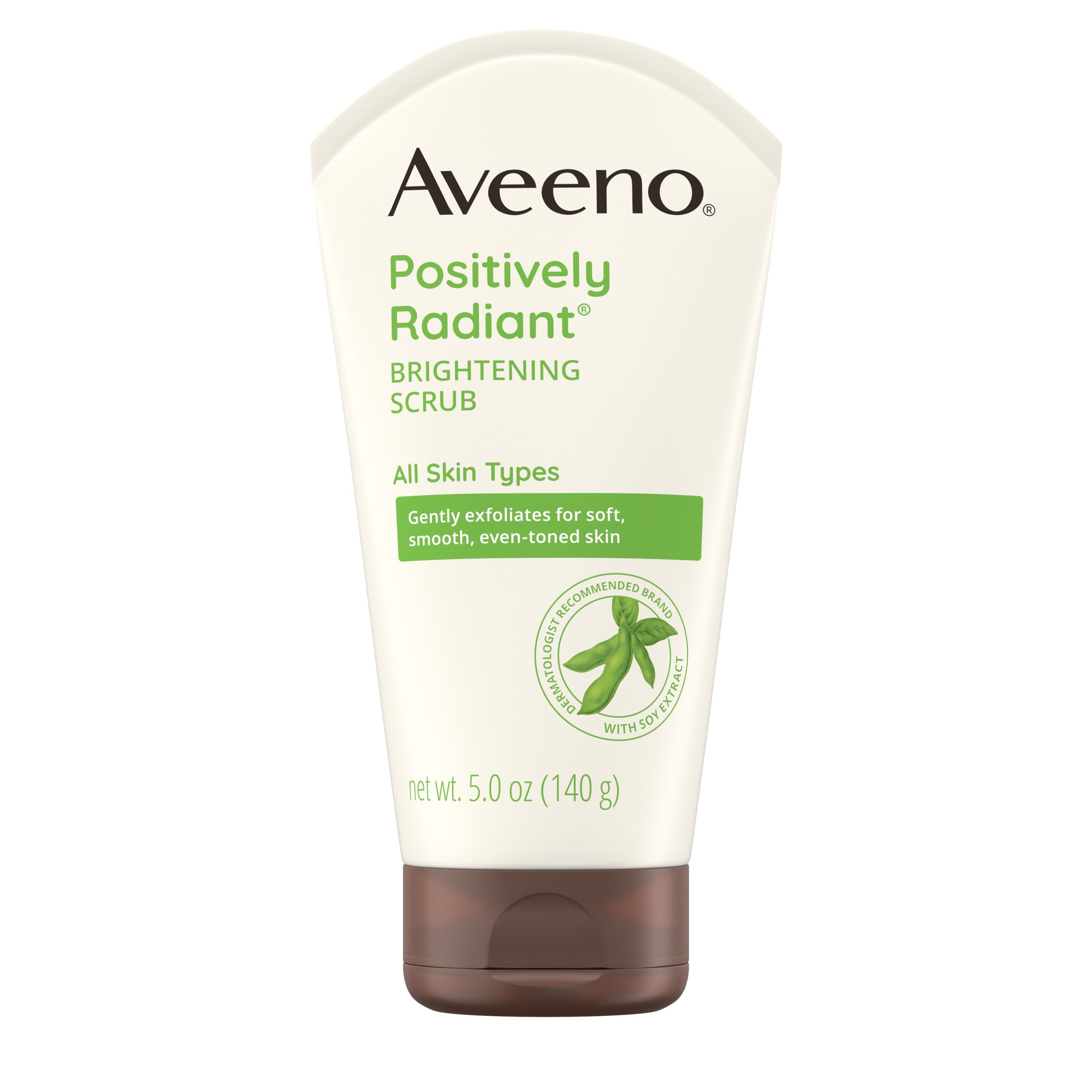Aveeno Positively Radiant Brightening & Exfoliating - Exfoliante facial, 5 oz