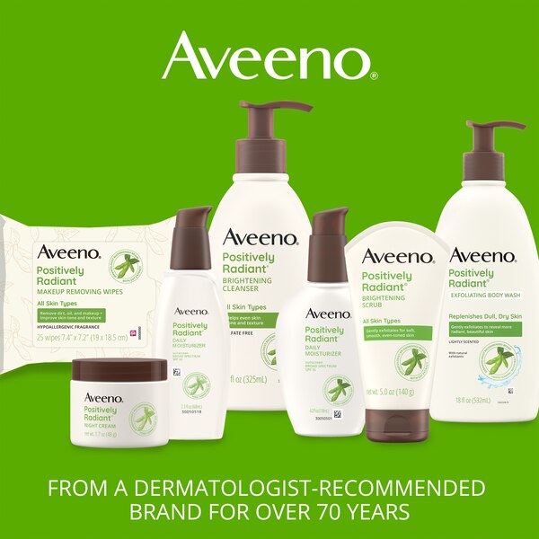 Aveeno Positively Radiant Brightening & Exfoliating Face Scrub, 5 OZ