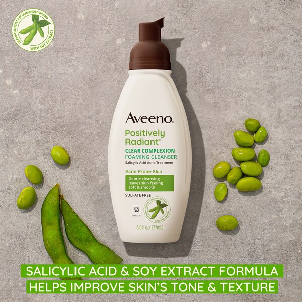 Aveeno Clear Complexion Foaming Facial Cleanser, Oil-Free, 6 OZ