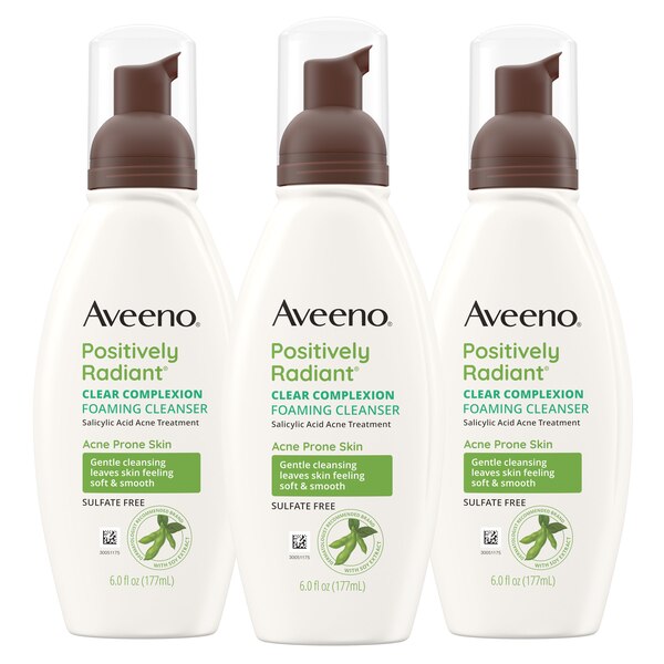 Aveeno Clear Complexion Foaming Facial Cleanser, Oil-Free, 6 OZ