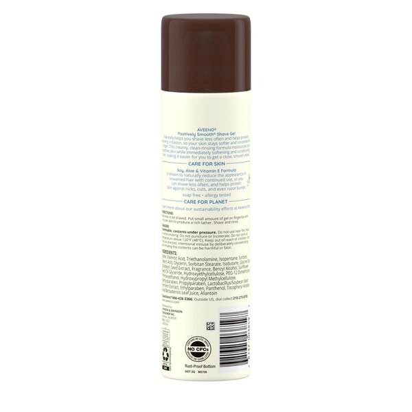 Aveeno Positively Smooth Shave Gel, 7 OZ