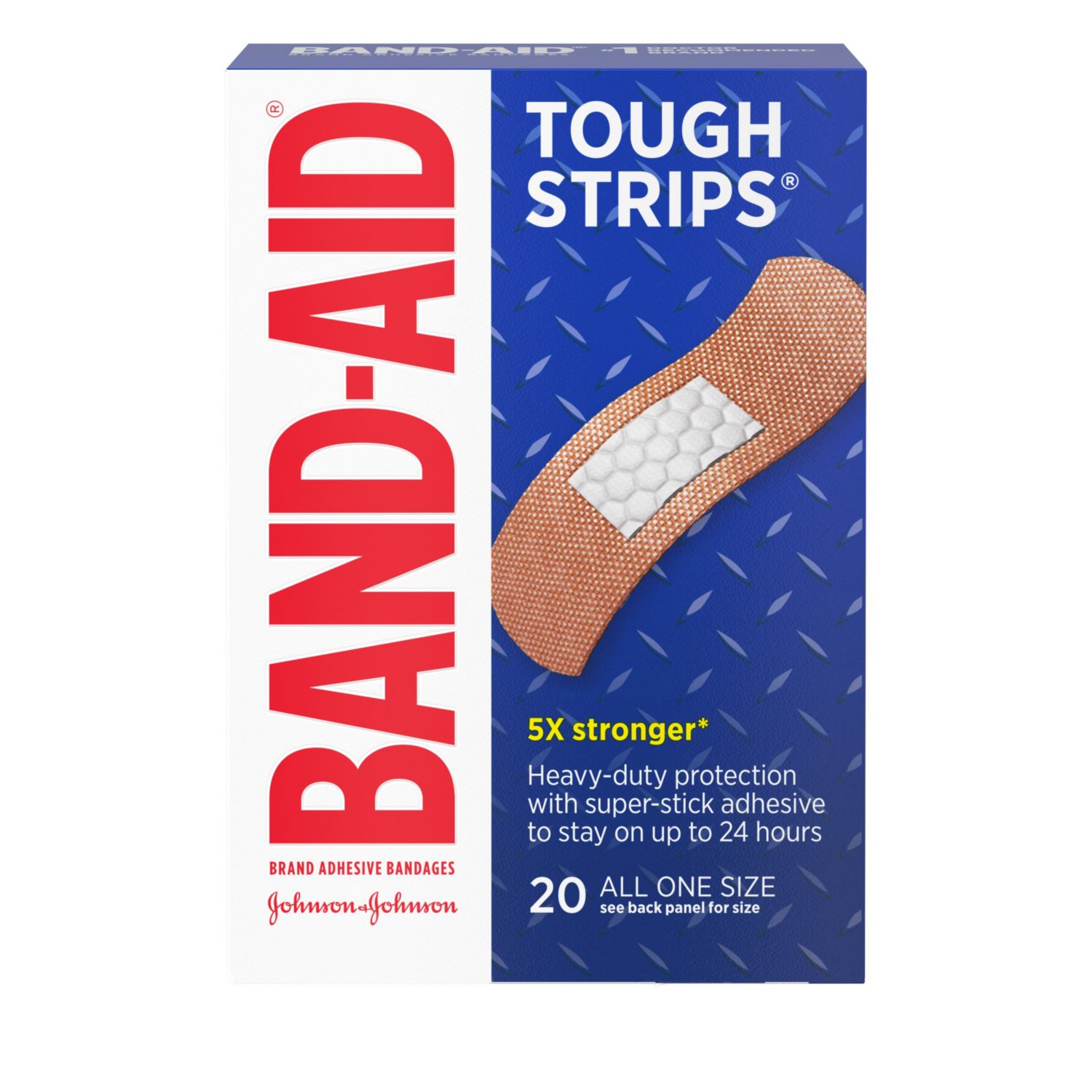 Band-Aid Brand Tough Strips Adhesive Bandages, 20ct