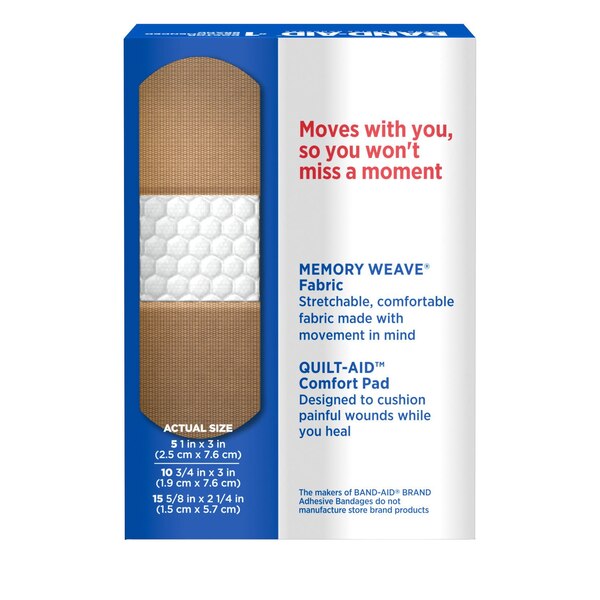 Band-Aid Brand Flexible Fabric Adhesive Bandages, Assorted Sizes, 30ct