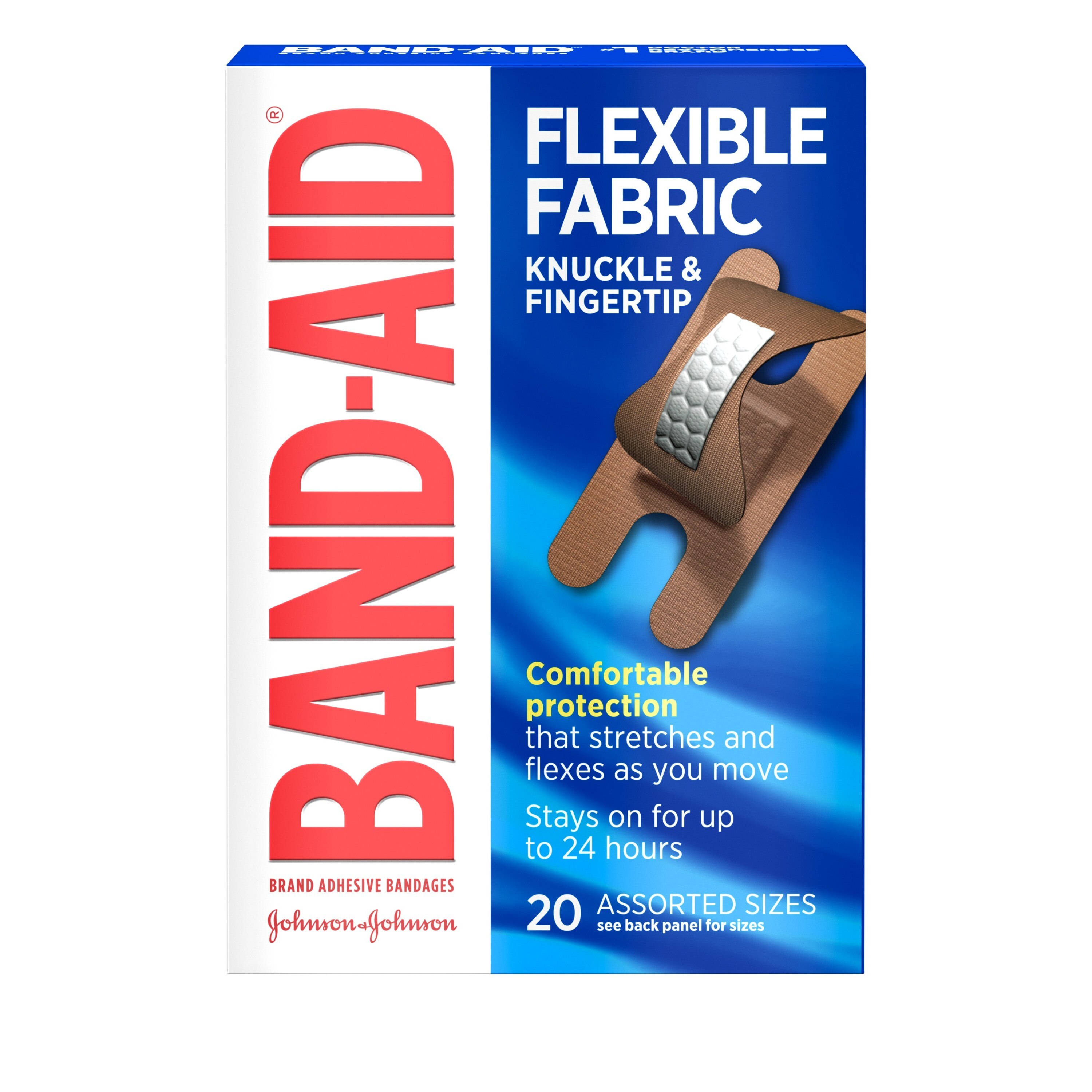 Band-Aid Brand Flexible Fabric Adhesive Bandages, 20 CT