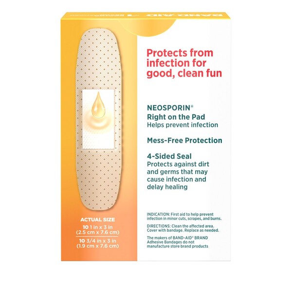 Band-Aid Brand Bandages with Neosporin Antibiotic, Assorted