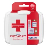 Johnson & Johnson First Aid To Go Portable Mini Travel Kit, 12 pieces, thumbnail image 1 of 9