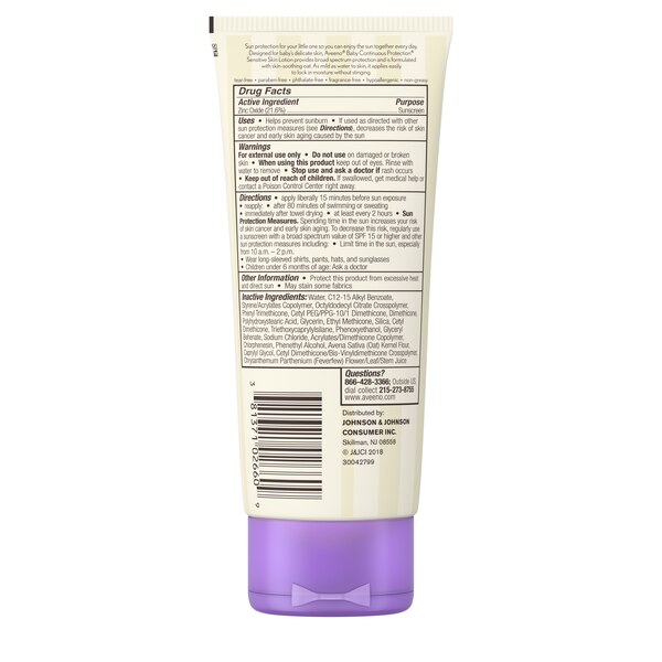 Aveeno Baby Continuous Protection Mineral Sunscreen, SPF 50, 7 fl. Oz