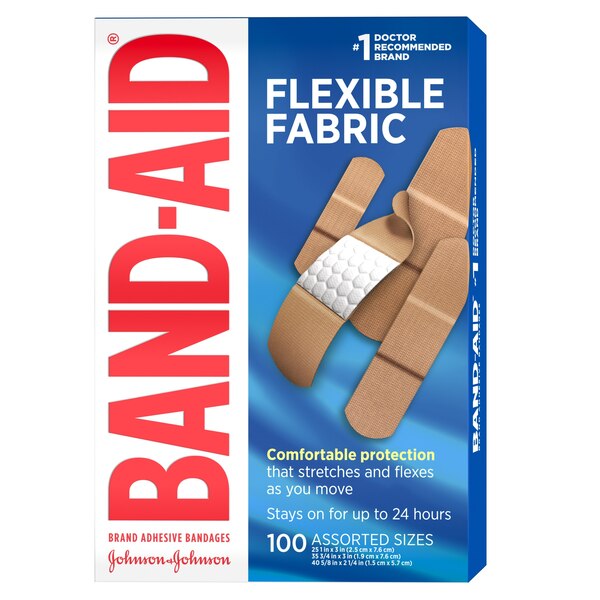 Band-Aid Brand Flexible Fabric Adhesive Bandages, Assorted Sizes