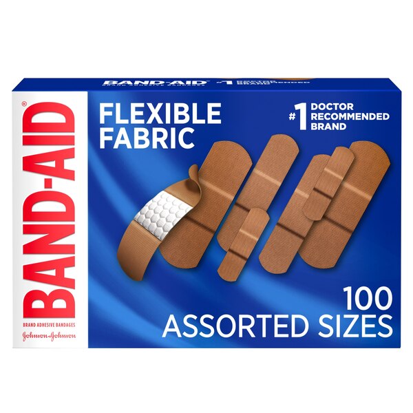 Band-Aid Brand Flexible Fabric Adhesive Bandages, Assorted Sizes