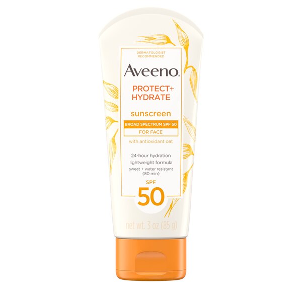 Aveeno Protect + Hydrate - Loción de protección solar, FPS 30, 3 oz