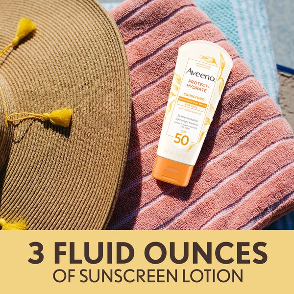 Aveeno Protect + Hydrate Lotion Sunscreen With SPF 30, 3 OZ