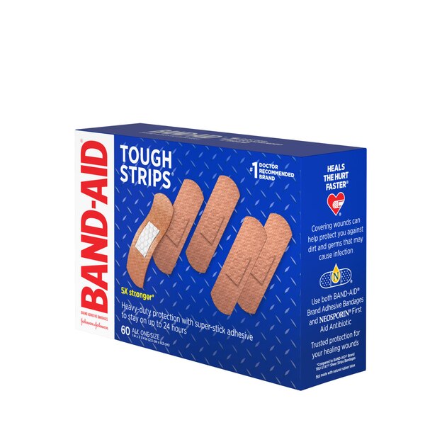 Band-Aid Brand Tough-Strips Adhesive Bandage, All One Size