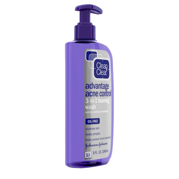 Clean & Clear Advantage Acne Control 3-in-1 Foaming Wash, 8 OZ