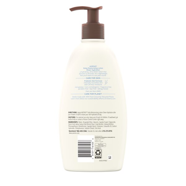 Aveeno Sheer Hydration - Loción hidratante de uso diario