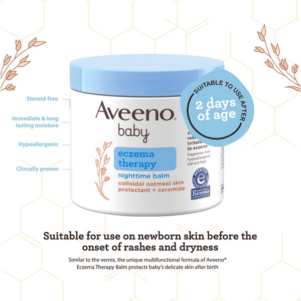 Aveeno Baby Eczema Therapy Nighttime Balm, 11 OZ
