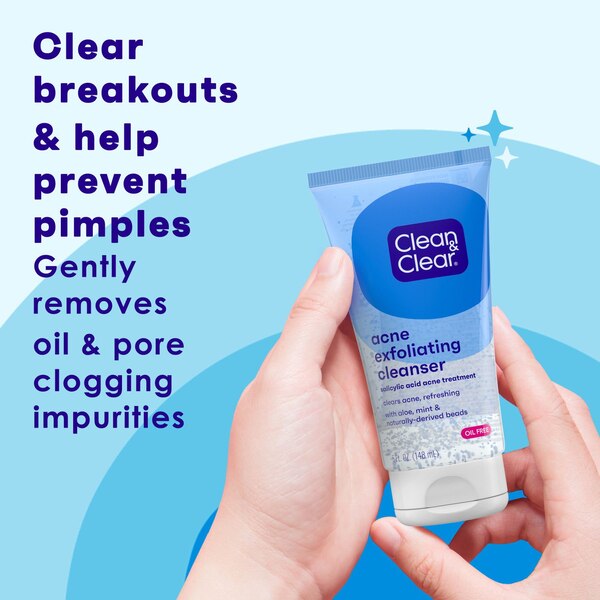Clean & Clear Acne Triple Clear Exfoliating Scrub, 5 OZ