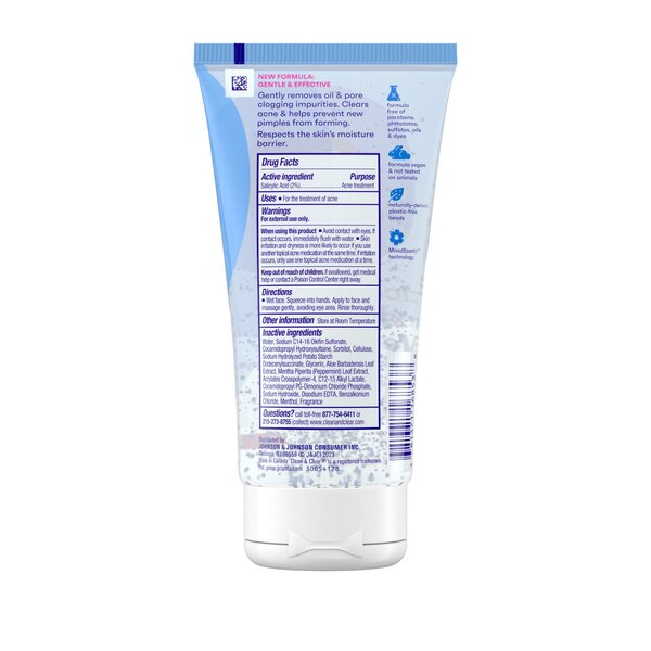Clean & Clear Acne Triple Clear Exfoliating Scrub, 5 OZ