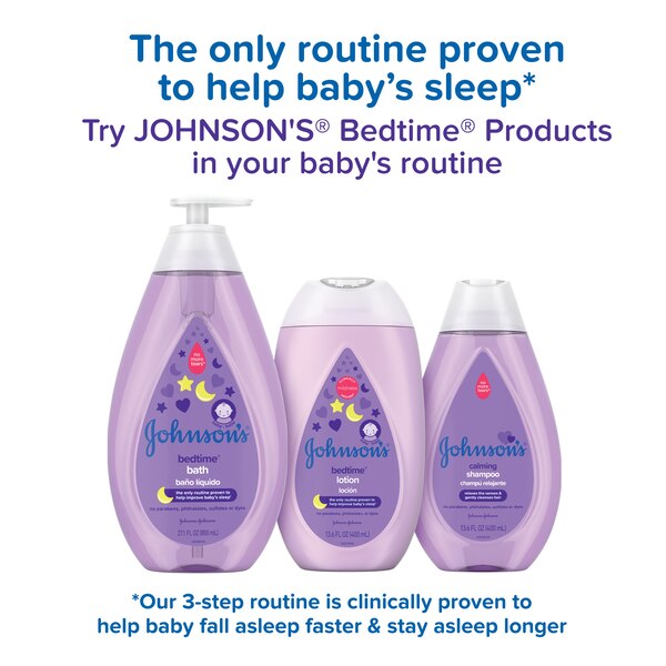 Johnson's Moisturizing Bedtime Baby Lotion, Paraben-Free, 13.6 fl. oz