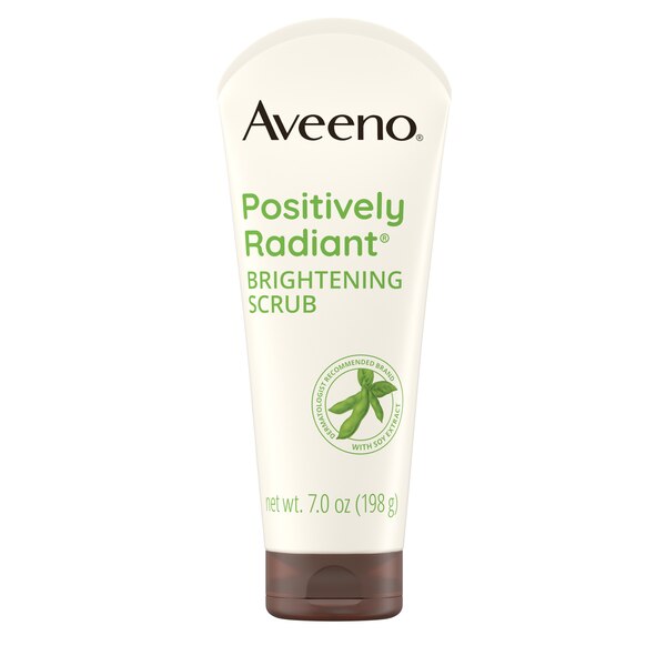 Aveeno Positively Radiant Skin Brightening Exfoliating Face Scrub, 7 OZ
