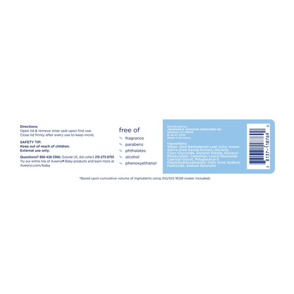 Aveeno Baby Sensitive All Over Wipes, 64 CT