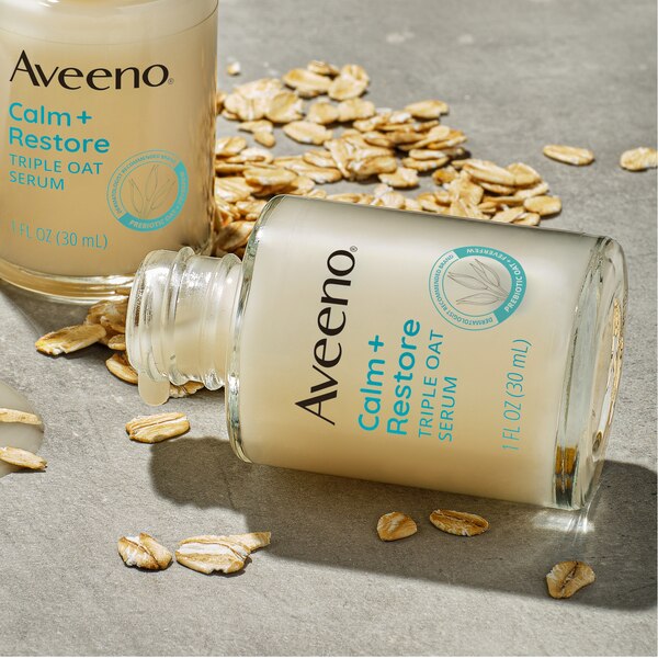 Aveeno Calm + Restore Triple Oat Sensitive Skin Face Serum, 1 OZ