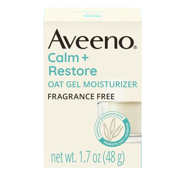 Aveeno Calm + Restore - Hidratante facial con gel de avena, piel sensible, 1.7 oz