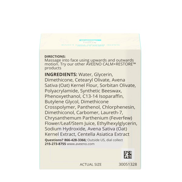 Aveeno Calm + Restore - Gel hidratante de avena para rostro para piel sensible, tamaño de muestra, 0.5 oz