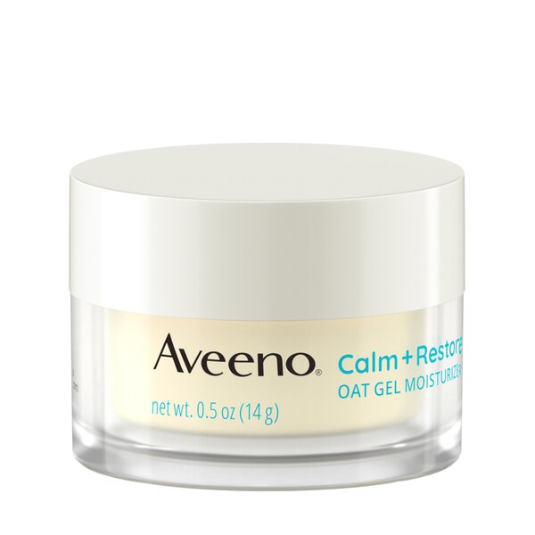 Aveeno Calm + Restore - Gel hidratante de avena para rostro para piel sensible, tamaño de muestra, 0.5 oz