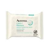 Aveeno Calm + Restore Nourishing Makeup Remover Face Wipes, 25CT, thumbnail image