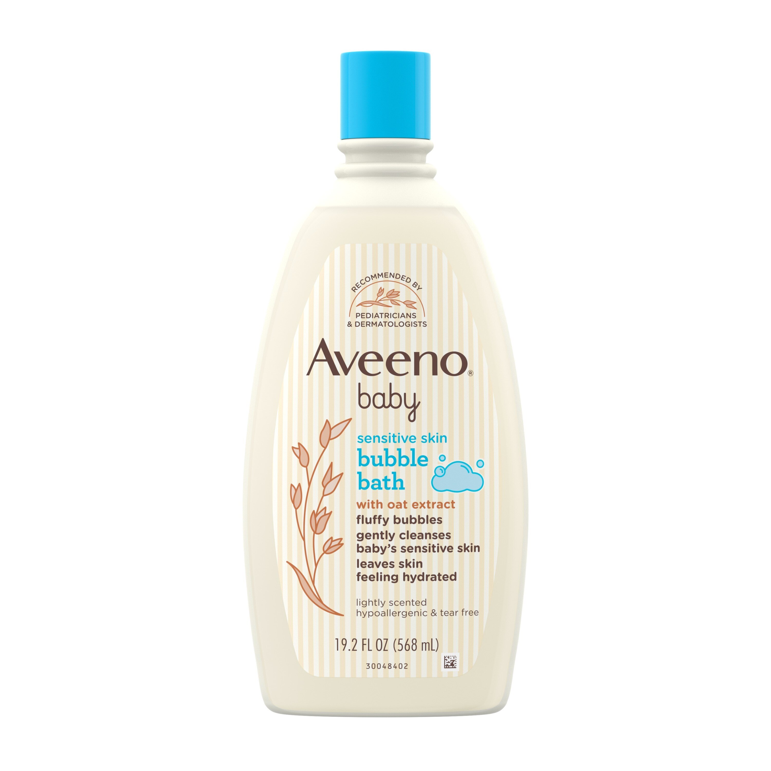 Aveeno Baby Sensitive Skin Bubble Bath with Oat Extract, 19.2 fl. Oz