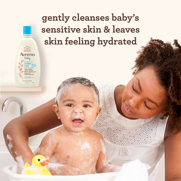 Aveeno Baby Sensitive Skin Bubble Bath, 19.2 FL OZ