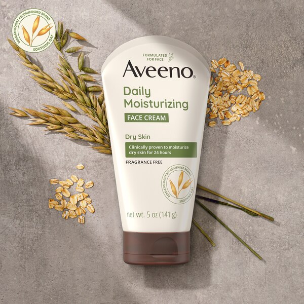 Aveeno Daily Moisturizing Face Cream for Dry Skin, Non-GMO Oat, 5 OZ