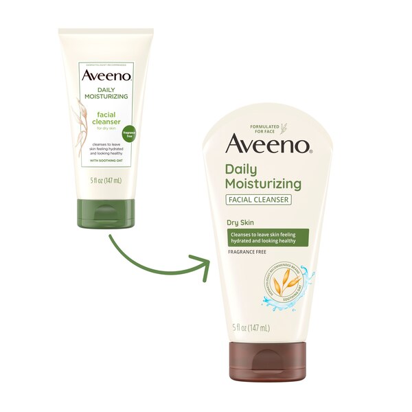 Aveeno Daily Moisturizing Facial Cleanser with Soothing Oat, 5 OZ