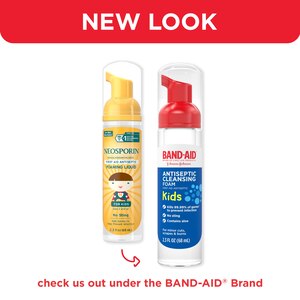 Band-Aid Brand Antiseptic Cleansing Foam for Kids, 2.3 FL OZ