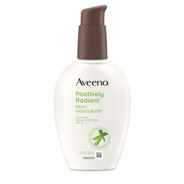 Aveeno Positively Radiant Daily Face Moisturizer Broad Spectrum SPF 15, 4 OZ