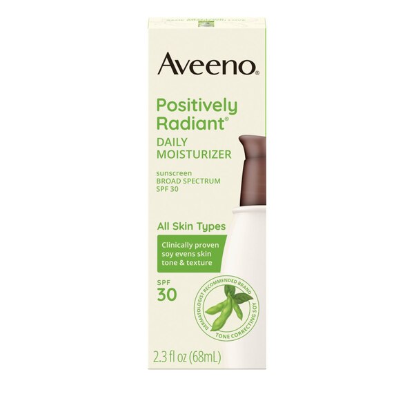 Aveeno Positively Radiant Daily Face Moisturizer Broad Spectrum SPF 30, 2.3 OZ