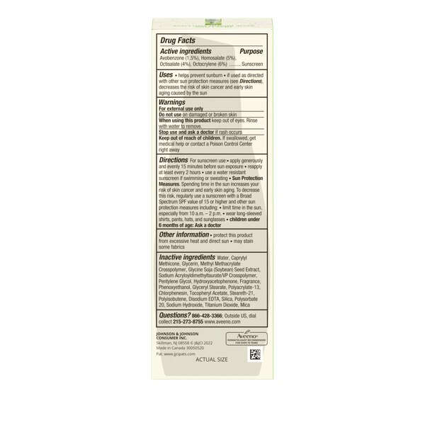 Aveeno Positively Radiant Daily Face Moisturizer Broad Spectrum SPF 30, 2.3 OZ