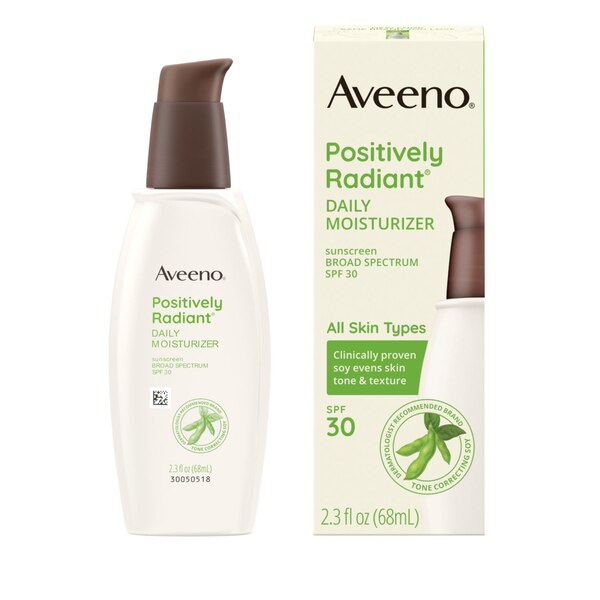 Aveeno Positively Radiant Daily Face Moisturizer Broad Spectrum SPF 30, 2.3 OZ