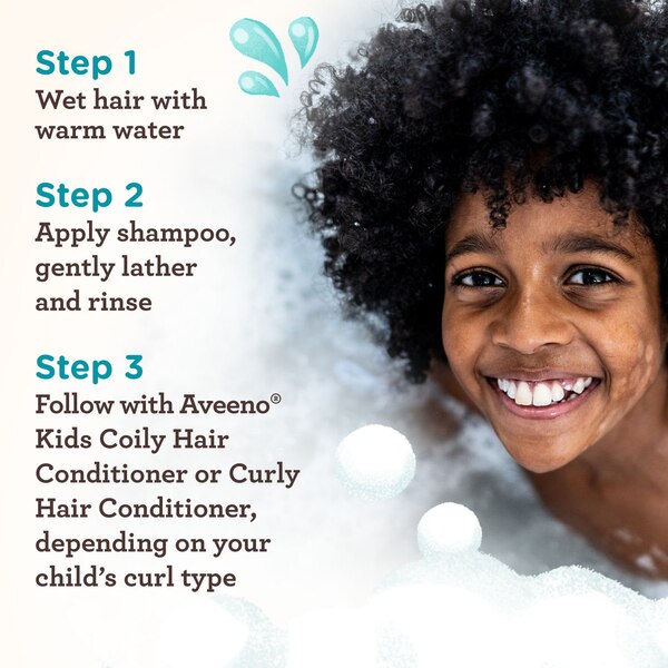 Aveeno Kids Curly Hair Shampoo, 12 FL OZ