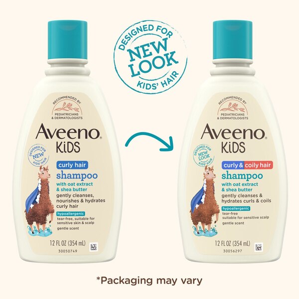 Aveeno Kids Curly Hair Shampoo, 12 FL OZ