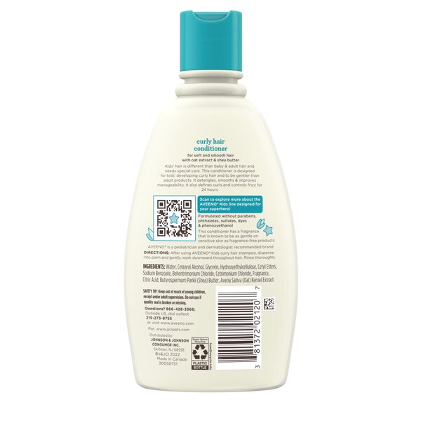 Aveeno Kids Curly Hair Conditioner, 12 FL OZ