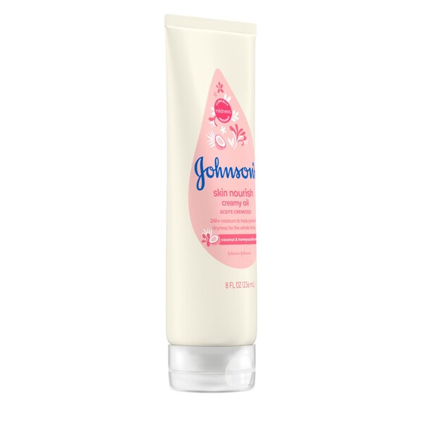 Johnsons Honeysuckle & Coconut Creamy Baby Body Oil, 8 OZ